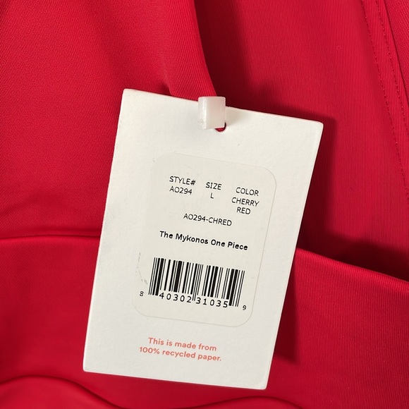 Andie The Mykonos One Piece in Cherry Red size Large Nee with Tags - Picture 5 of 7